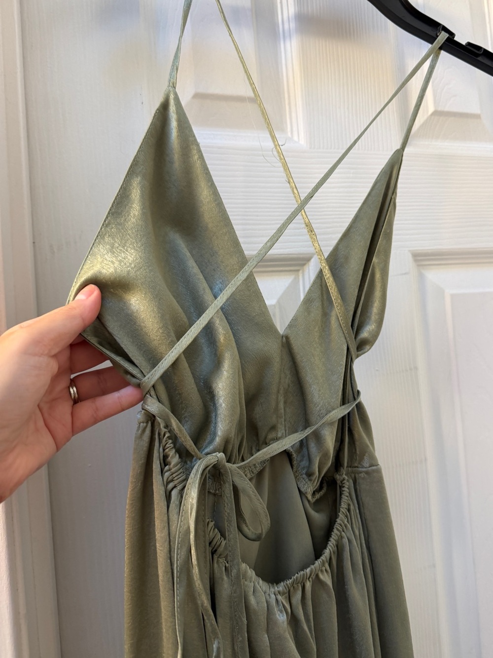 Mint Green Boho Maxi Halter Dress Size Small - Picture 9 of 9